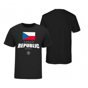 Czech Republic Baseball Black T-Shirt 2023 World Baseball Classic