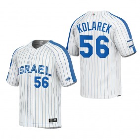 Adam Kolarek Israel Baseball White 2023 World Baseball Classic Replica Jersey