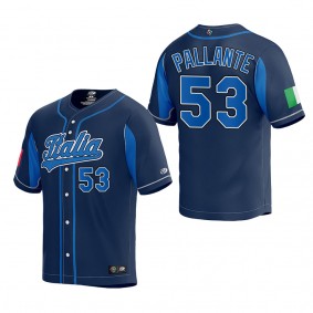 Andre Pallante Italy Baseball Navy 2023 World Baseball Classic Replica Jersey