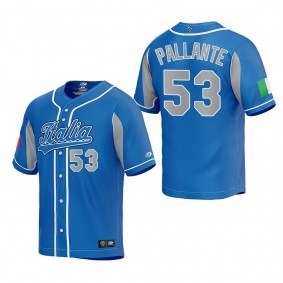 Andre Pallante Italy Baseball Royal 2023 World Baseball Classic Replica Jersey