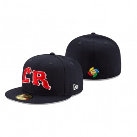 Czech Republic Baseball Navy 2021 World Baseball Classic Qualifier 59FIFTY Fitted Hat