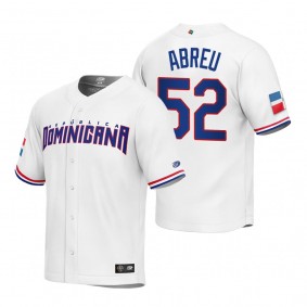 Dominican Republic Baseball Bryan Abreu White 2023 World Baseball Classic Replica Jersey