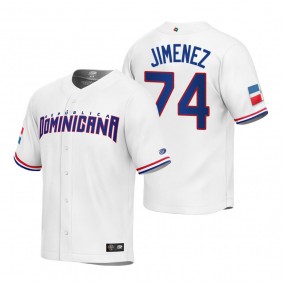 Dominican Republic Baseball Eloy Jimenez White 2023 World Baseball Classic Replica Jersey