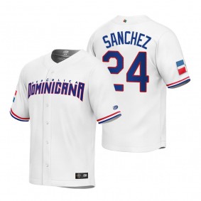 Dominican Republic Baseball Gary Sanchez White 2023 World Baseball Classic Replica Jersey