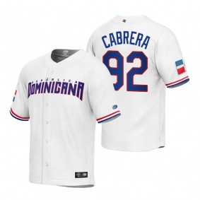 Dominican Republic Baseball Genesis Cabrera White 2023 World Baseball Classic Replica Jersey