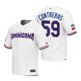 Dominican Republic Baseball Roansy Contreras White 2023 World Baseball Classic Replica Jersey