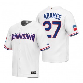 Dominican Republic Baseball Willy Adames White 2023 World Baseball Classic Replica Jersey