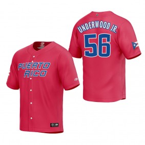 Duane Underwood Jr. Puerto Rico Baseball Red 2023 World Baseball Classic Replica Jersey