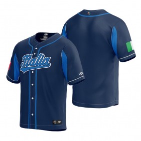 Italy Baseball Navy 2023 World Baseball Classic Jersey