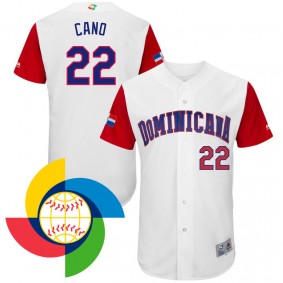 Men's 2017 World Baseball Classic Canada #22 Robinson Cano White Authentic Jersey