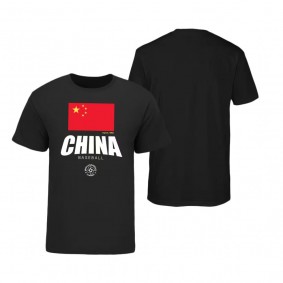 Men's China Baseball Black T-Shirt 2023 World Baseball Classic