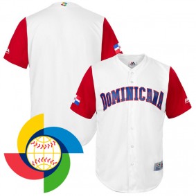 Men's 2017 World Baseball Classic Dominican Republic White Replica Team Jersey