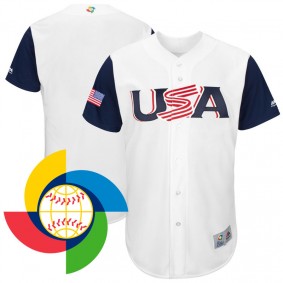 Men's 2017 World Baseball Classic USA White Authentic Team Jersey