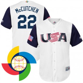 Men's 2017 World Baseball Classic USA Andrew McCutchen White Replica Jersey