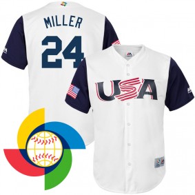 Men's 2017 World Baseball Classic USA Andrew Miller White Replica Jersey