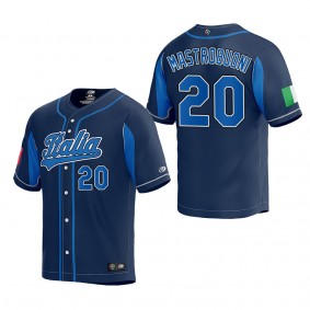 Miles Mastrobuoni Italy Baseball Navy 2023 World Baseball Classic Replica Jersey