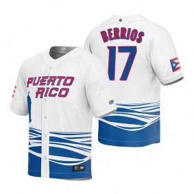 Puerto Rico Baseball Jose Berrios White 2023 World Baseball Classic Jersey