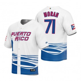 Puerto Rico Baseball Jovani Moran White 2023 World Baseball Classic Jersey