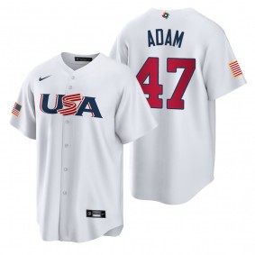 Tampa Bay Rays Jason Adam White 2023 World Baseball Classic USA Replica Jersey