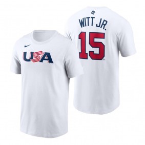 USA Baseball Bobby Witt Jr. White 2023 World Baseball Classic T-Shirt