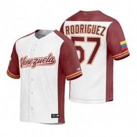 Venezuela Baseball Eduardo Rodriguez White 2023 World Baseball Classic Replica Jersey