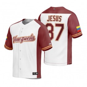 Venezuela Baseball Enmanuel De Jesus White 2023 World Baseball Classic Replica Jersey