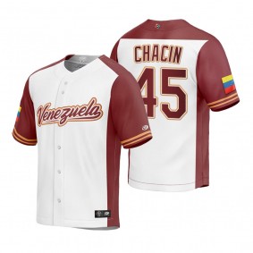 Venezuela Baseball Jhoulys Chacin White 2023 World Baseball Classic Replica Jersey