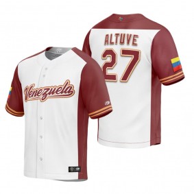 Venezuela Baseball Jose Altuve White 2023 World Baseball Classic Replica Jersey