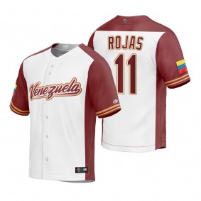 Venezuela Baseball Miguel Rojas White 2023 World Baseball Classic Replica Jersey