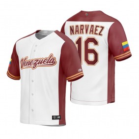 Venezuela Baseball Omar Narvaez White 2023 World Baseball Classic Replica Jersey