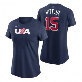 USA Baseball Navy 2023 World Baseball Classic Bobby Witt Jr. T-Shirt Women's