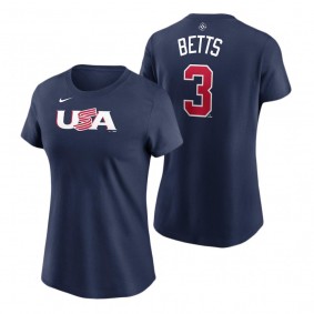 USA Baseball Navy 2023 World Baseball Classic Mookie Betts T-Shirt Women's