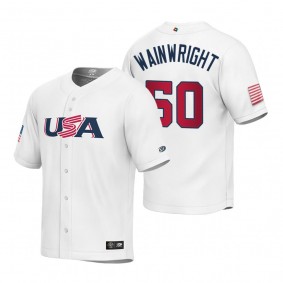 Youth USA Baseball Adam Wainwright White 2023 World Baseball Classic Replica Jersey