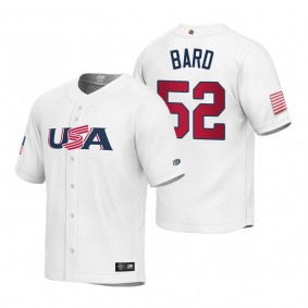 Youth USA Baseball Daniel Bard White 2023 World Baseball Classic Replica Jersey