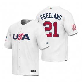 Youth USA Baseball Kyle Freeland White 2023 World Baseball Classic Replica Jersey