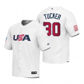 Youth USA Baseball Kyle Tucker White 2023 World Baseball Classic Replica Jersey