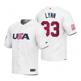 Youth USA Baseball Lance Lynn White 2023 World Baseball Classic Replica Jersey